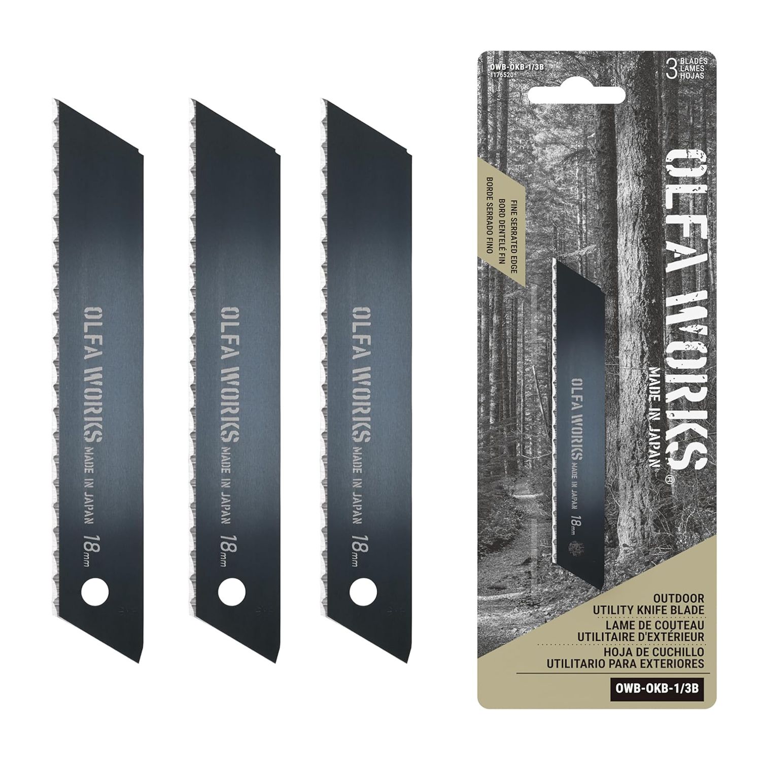 OLFA Outdoor Utility Knife Spare Blade 3pk